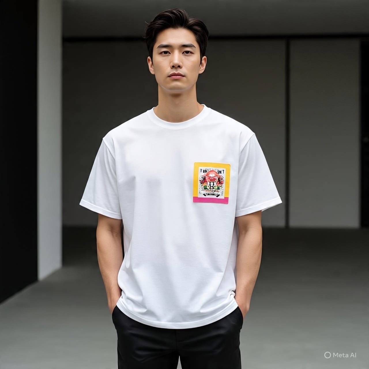 DROP SHOULDER COTTEN ROUND NECK